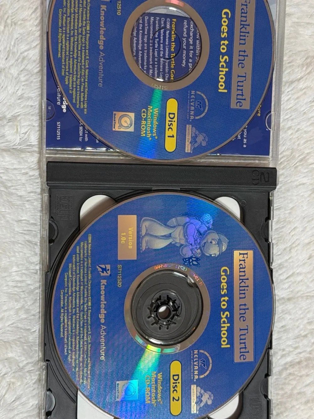 Franklin the Turtle Goes to School 2000 PC Game 2-Disc Ages 4-6 CD-ROM